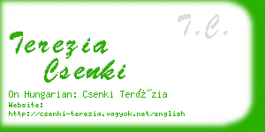 terezia csenki business card